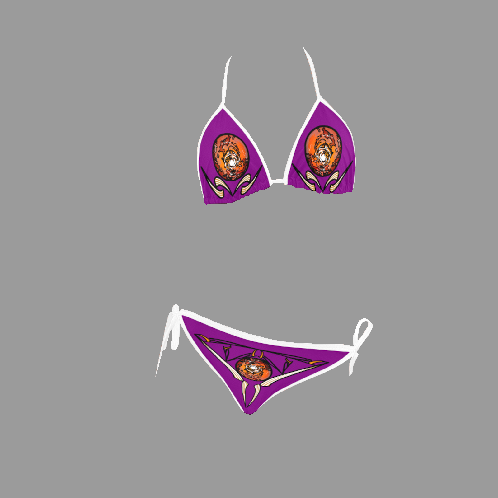 Bikini swimsuit purple 128000128 - Image 3