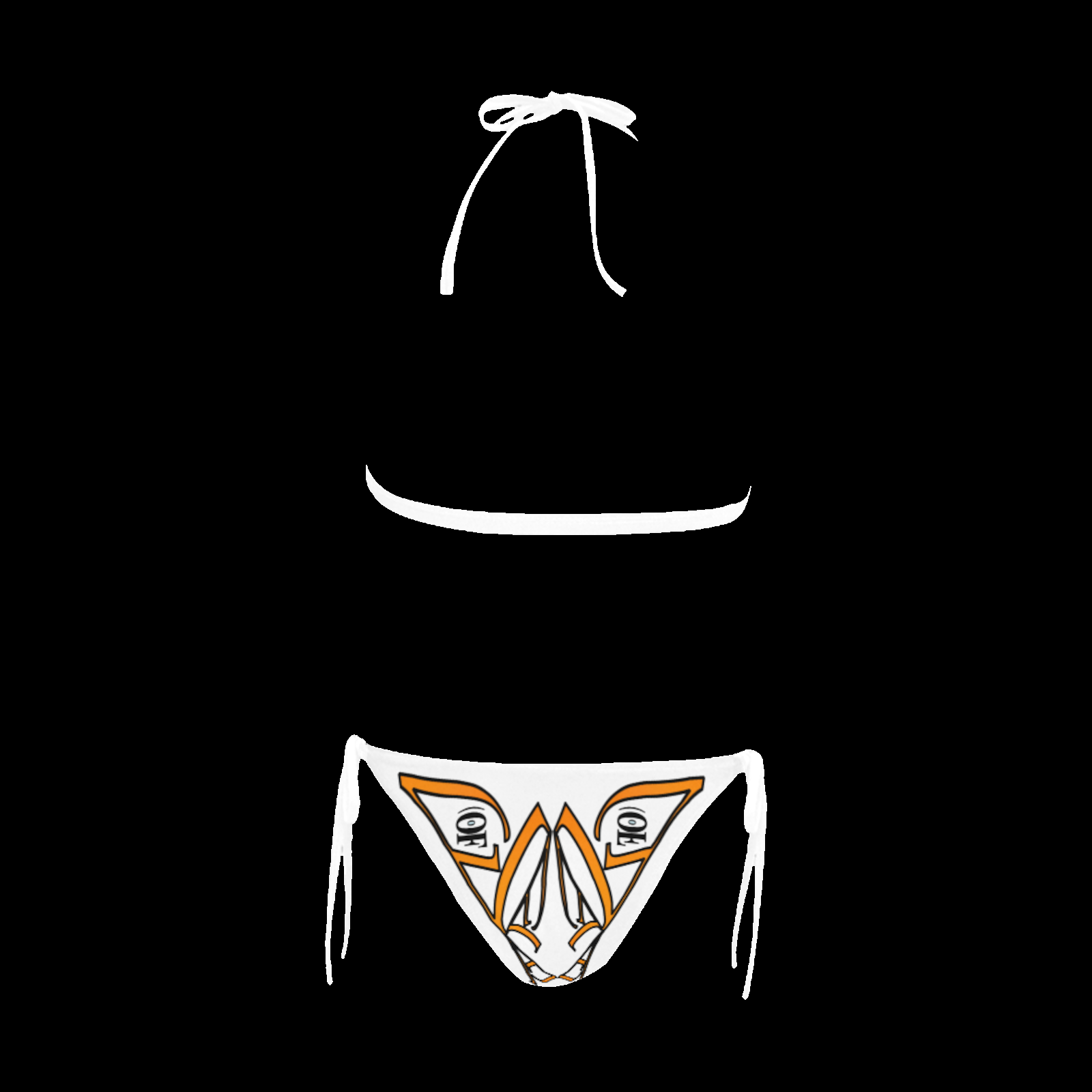 Halter bikini swimsuit white 255255255 - Image 4