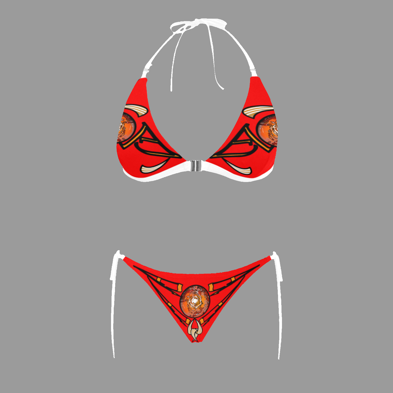 Halter bikini swimsuit red 255000000 - Image 3