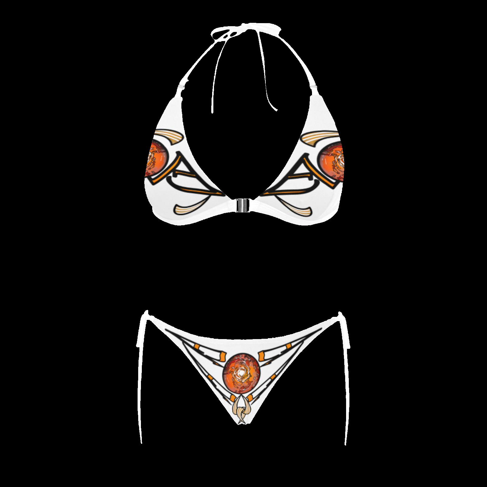 Halter bikini swimsuit white 255255255 - Image 3