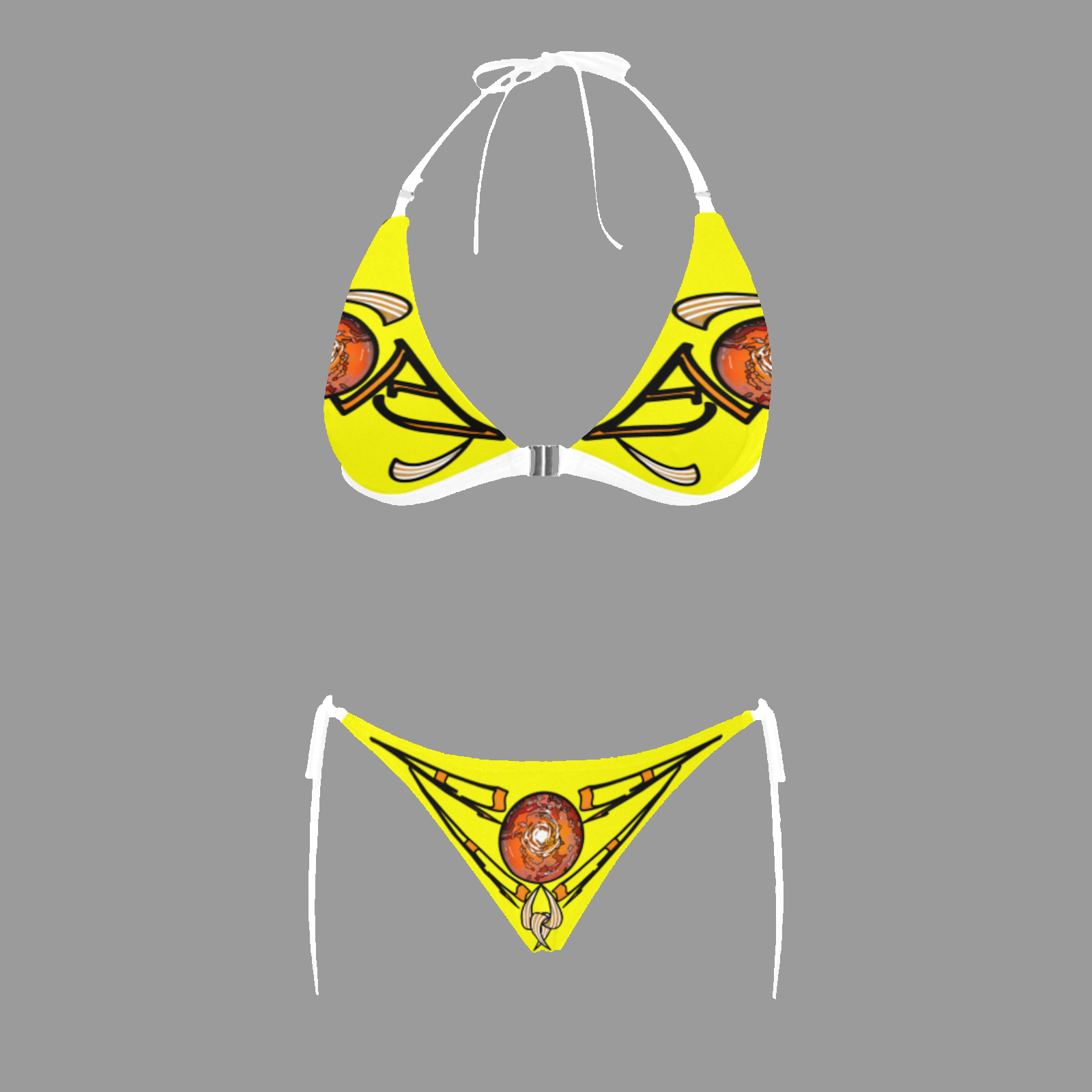 Halter bikini swimsuit yellow 255255000 - Image 3