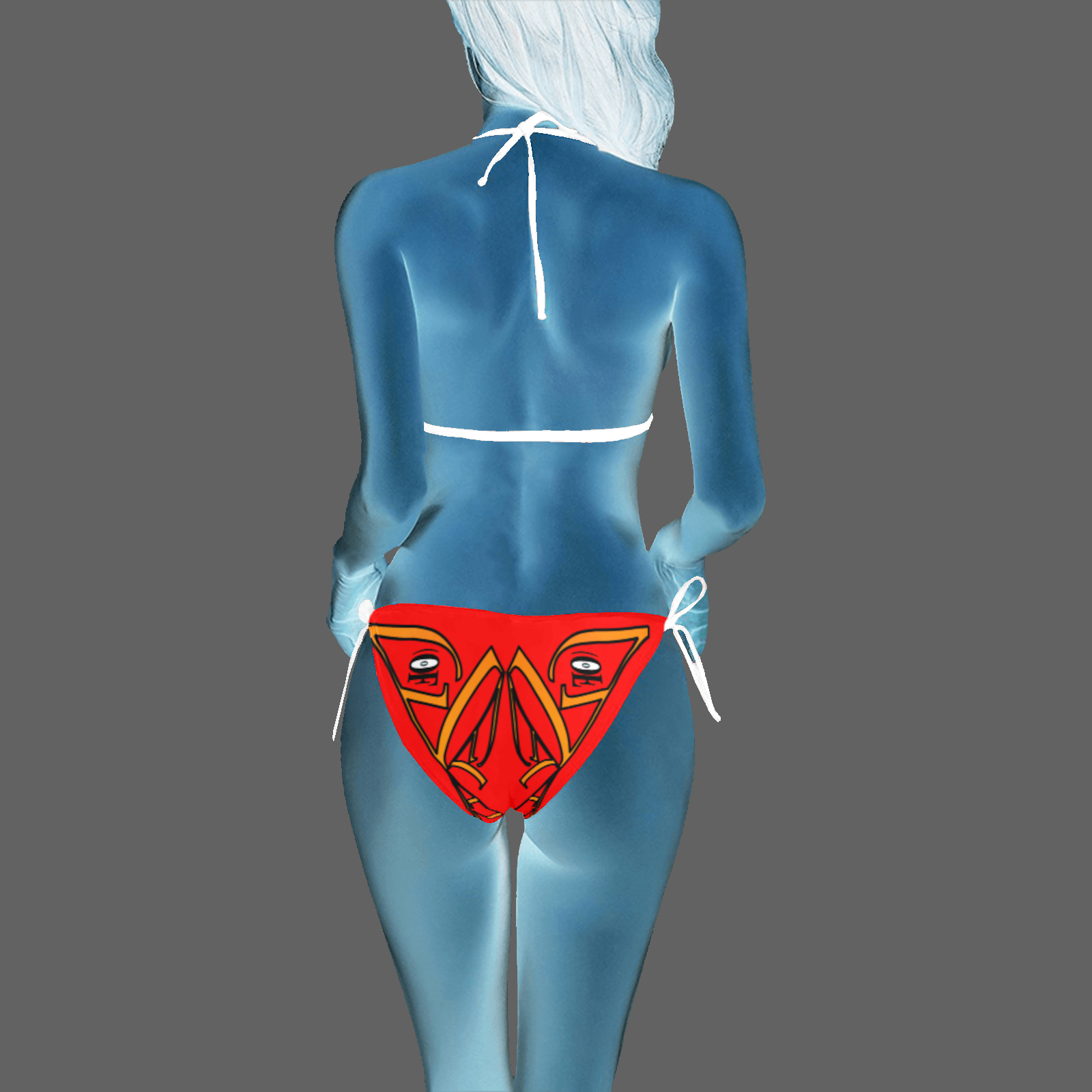 Halter bikini swimsuit red 255000000 - Image 2