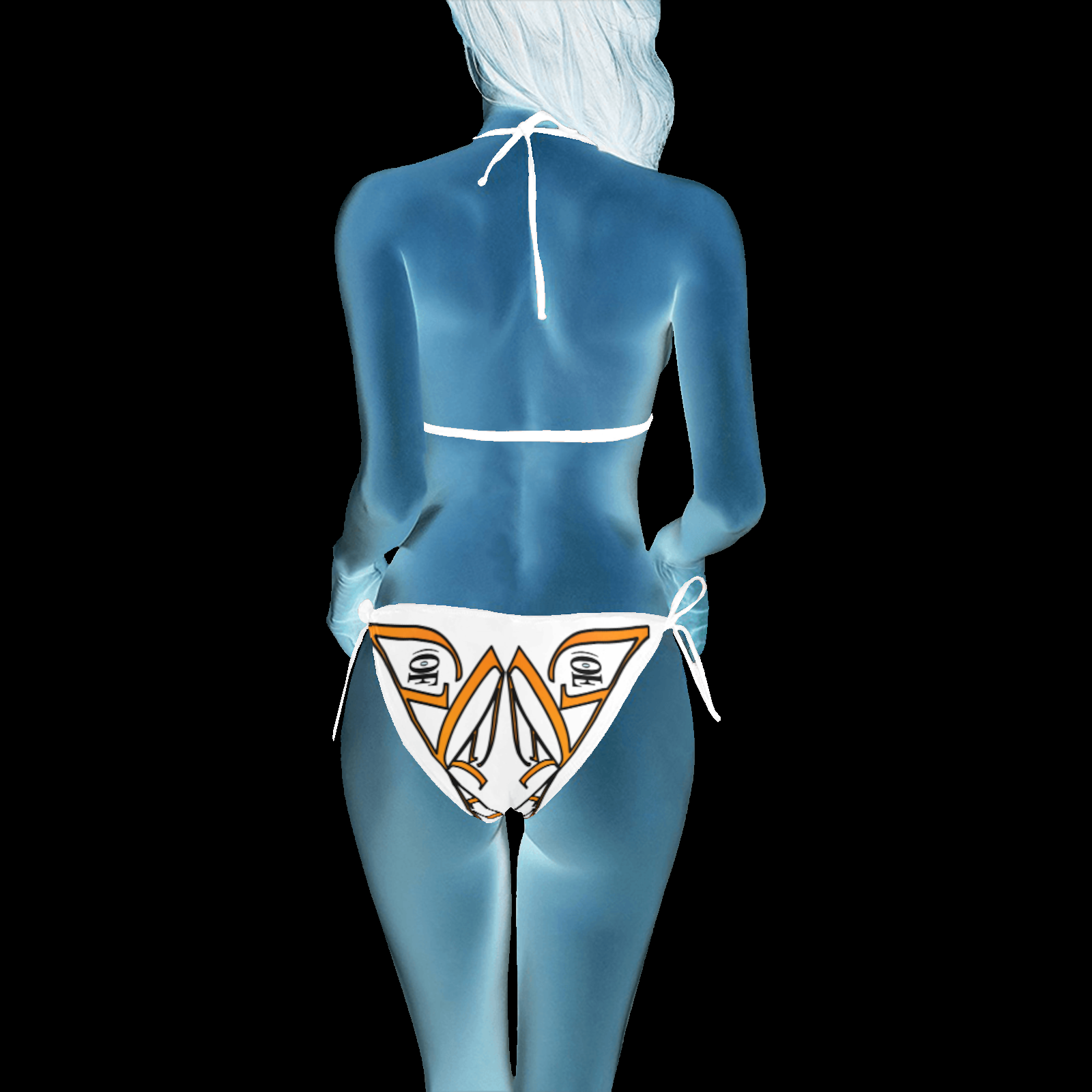 Halter bikini swimsuit white 255255255 - Image 2