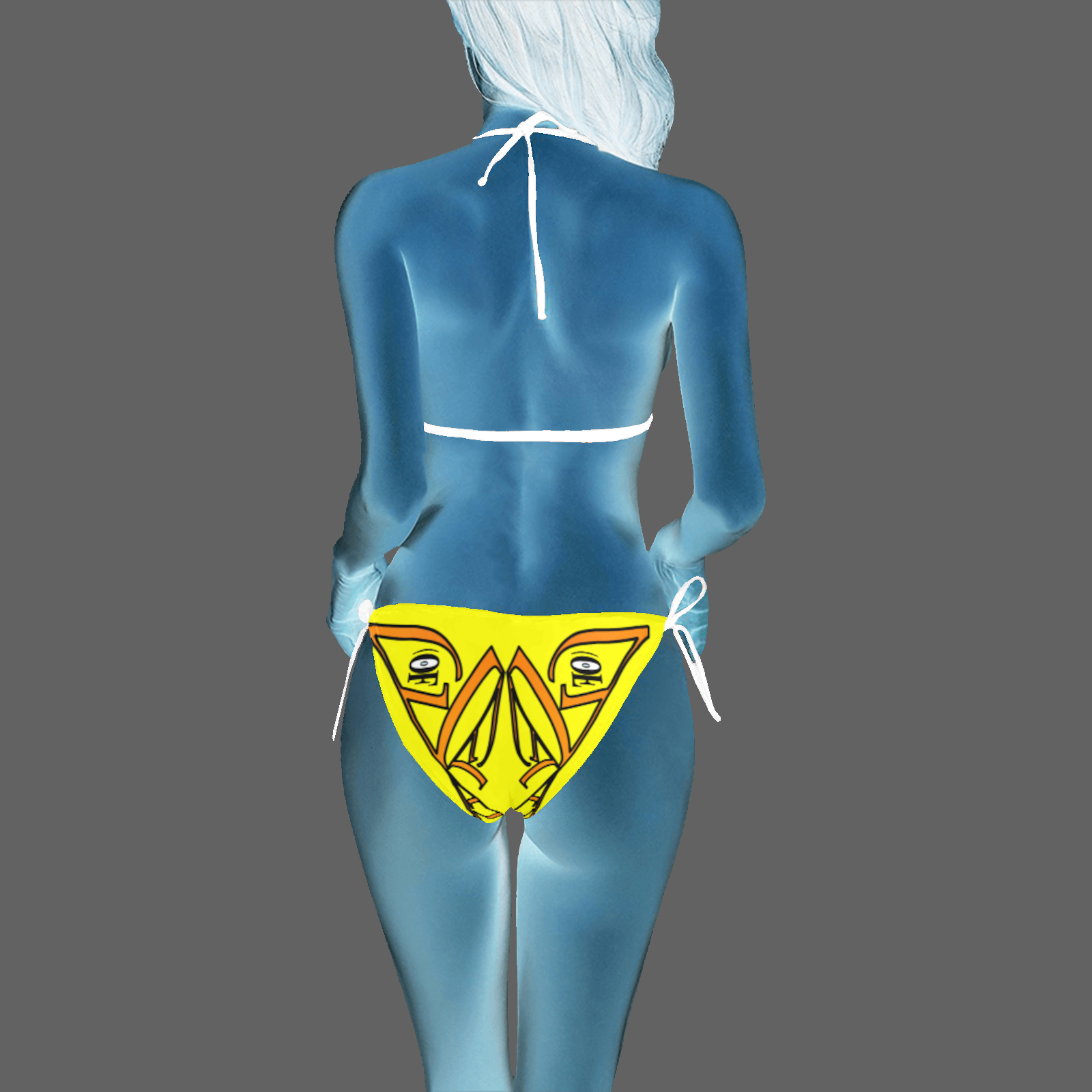 Halter bikini swimsuit yellow 255255000 - Image 2