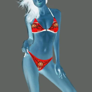 Halter bikini swimsuit red 255000000