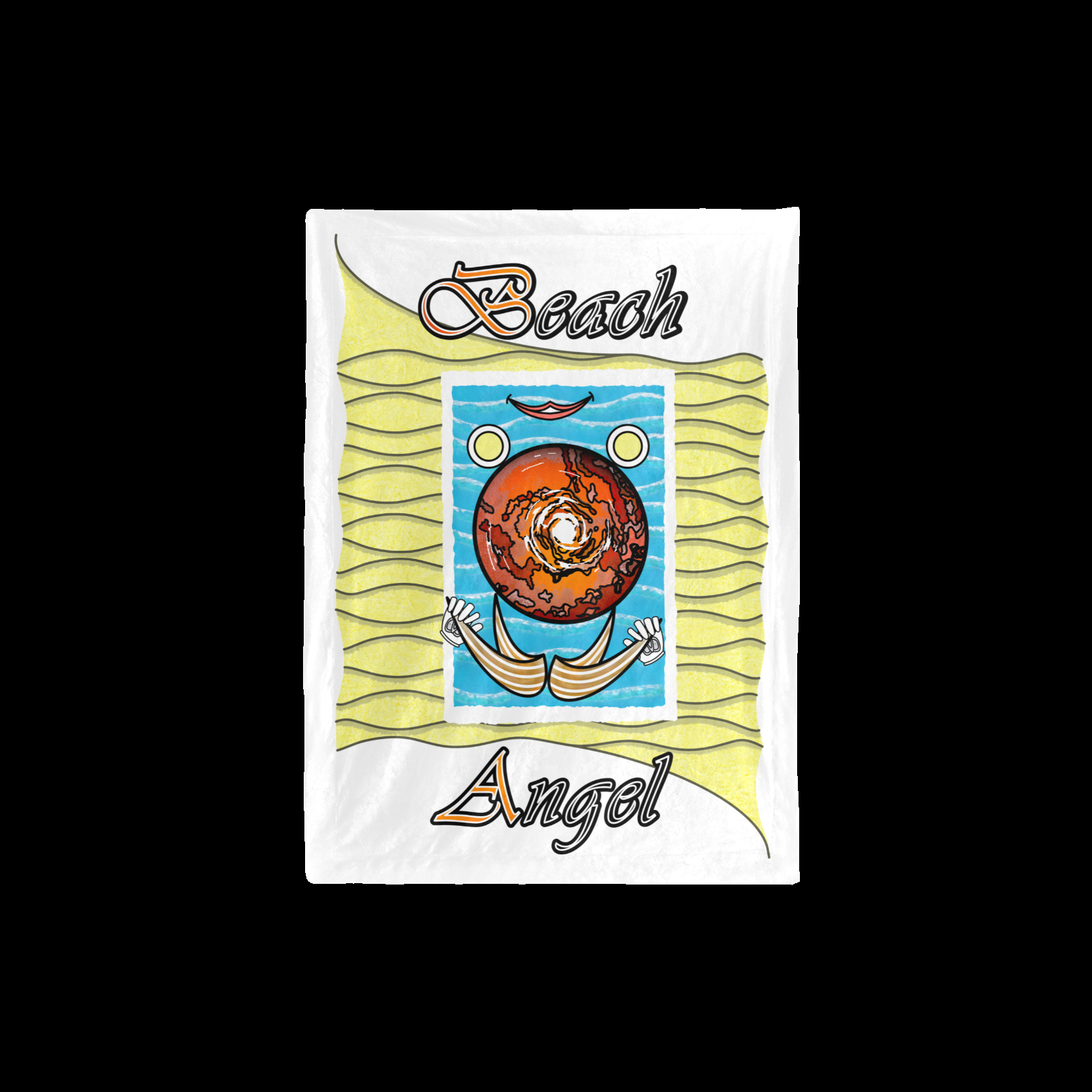 Baby Blanket 30x40 white 255255255 Beach Angel - Image 4