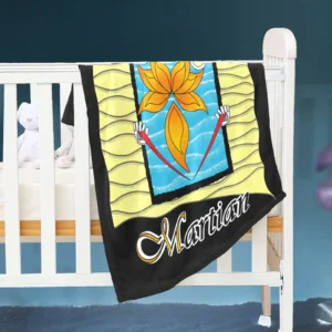 Baby Blanket 30x40 black 000000000 Beach Martian