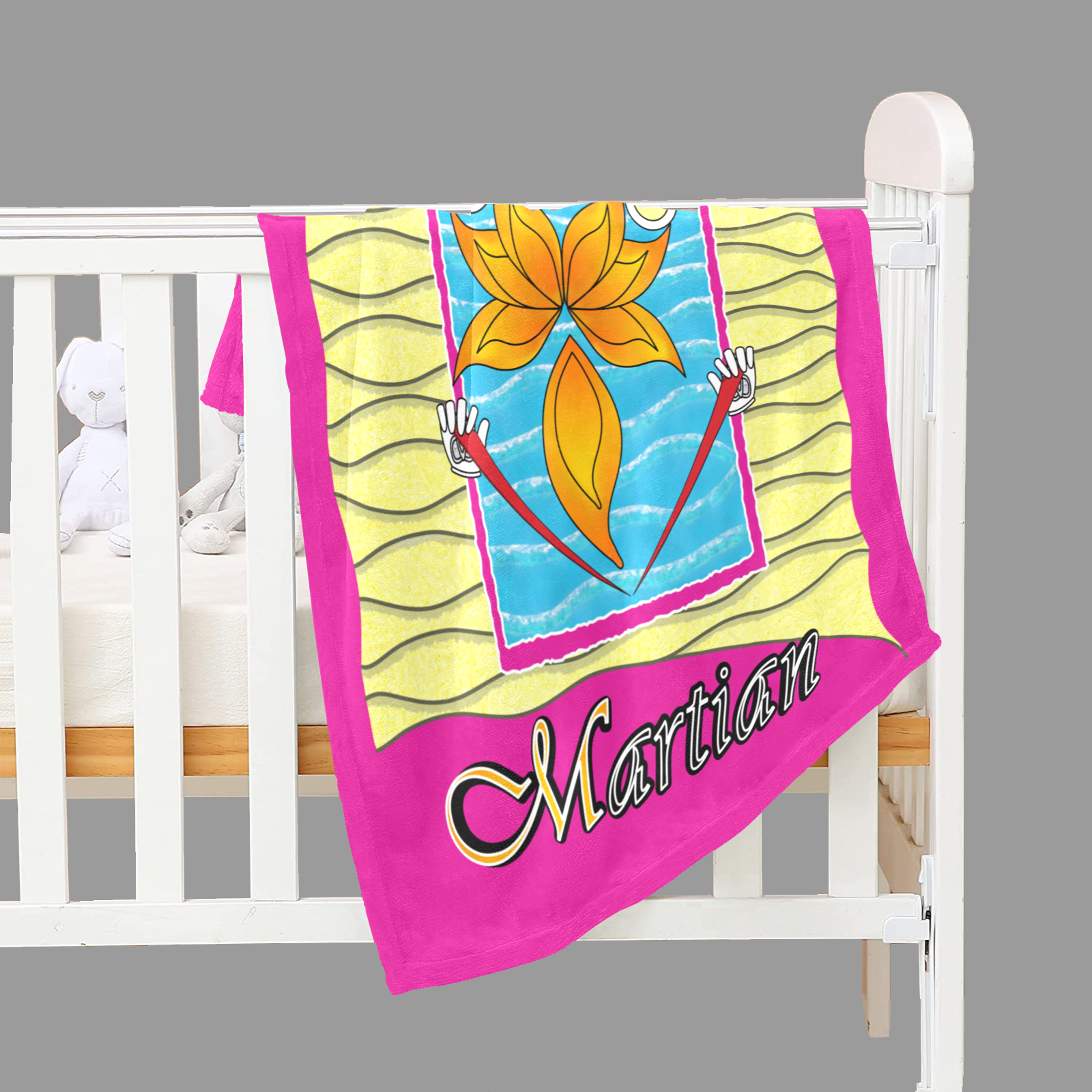Baby Blanket 30x40 pink 255020147 Beach Martian - Image 3