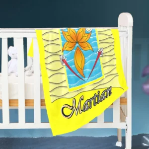 Baby Blanket 30x40 yellow 255255000 Beach Martian