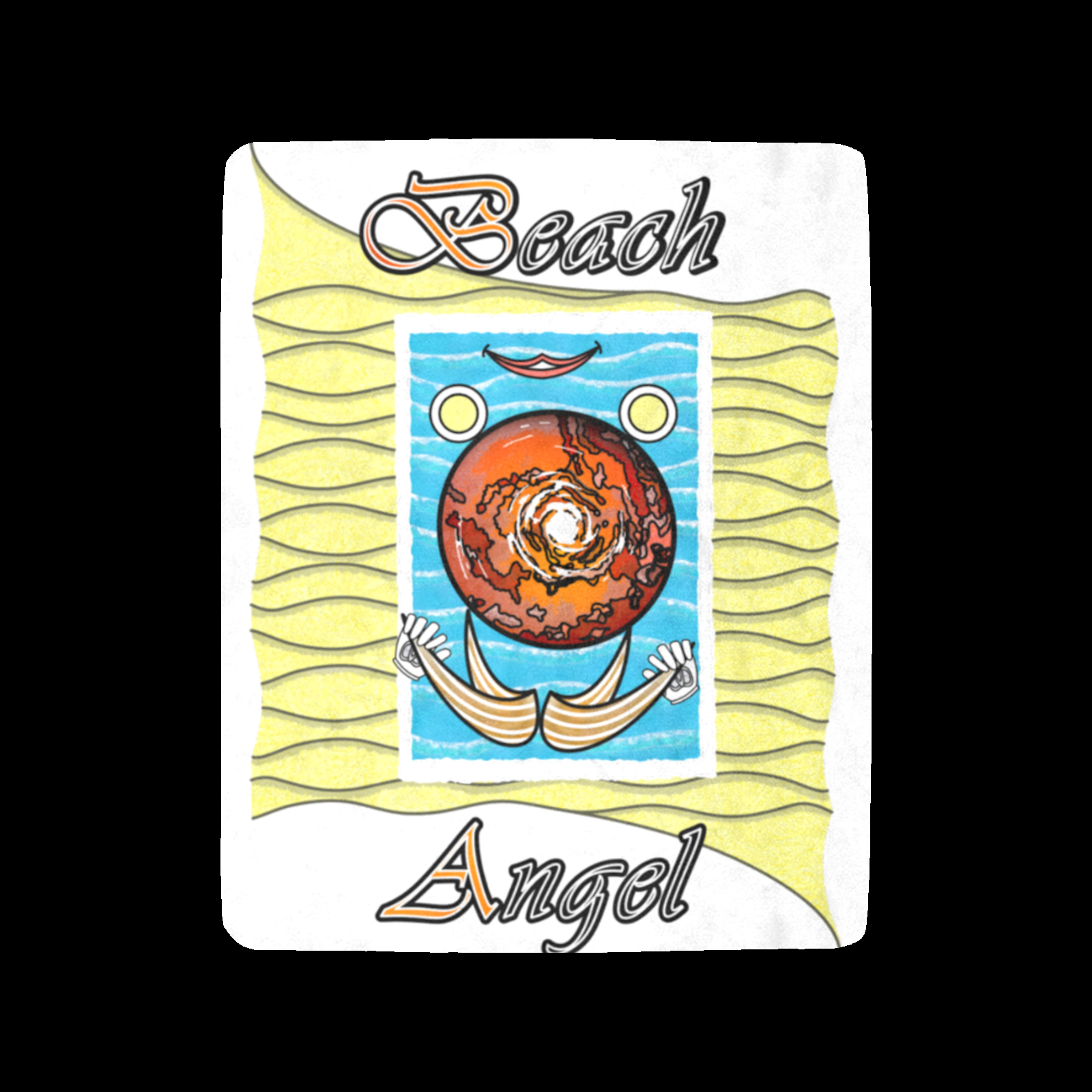 Micro Fleece Blanket 50x60 white 255255255 Beach Angel (USA) - Image 4