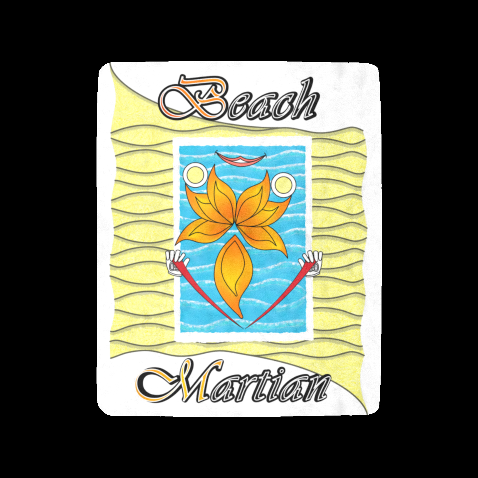 Micro Fleece Blanket 50x60 white 255255255 Beach Martian (USA) - Image 4