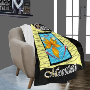Micro Fleece Blanket 50x60 black 000000000 Beach Martian (USA)