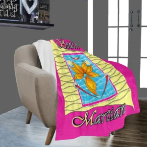 Micro Fleece Blanket 50x60 pink 255020147 Beach Martian (USA)