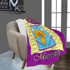 Micro Fleece Blanket 50x60 purple 128000128 Beach Martian (USA)