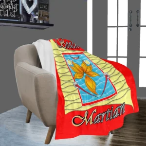 Micro Fleece Blanket 50x60 red 255000000 Beach Martian (USA)