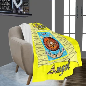 Micro Fleece Blanket 50x60 yellow 255255000 Beach Angel (USA)