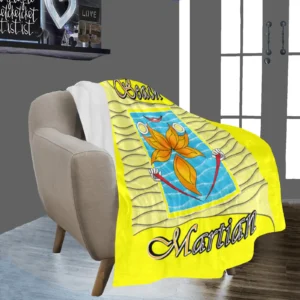 Micro Fleece Blanket 50x60 yellow 255255000 Beach Martian (USA)