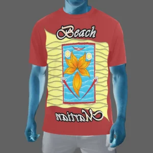 Men's Crew Neck T-Shirt brown 165042042 Beach Martian (USA)