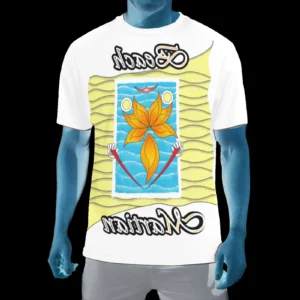 Men's Crew Neck T-Shirt white 255255255 Beach Martian