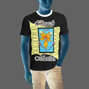 Men's T-shirt black 000000000 Beach Martian