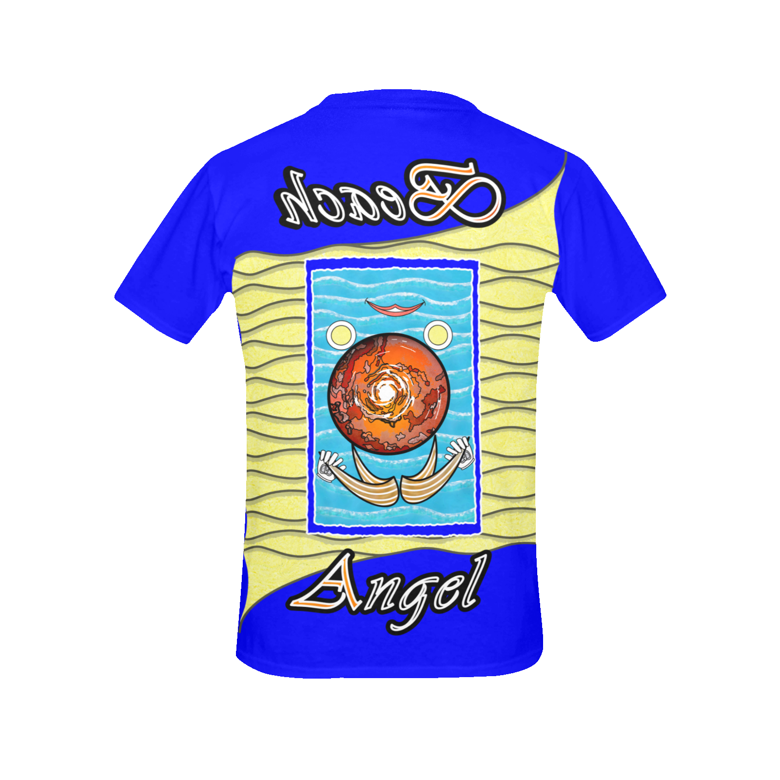 Women's Crew Neck T-Shirt blue 000000255 Beach Angel (USA) - Image 4