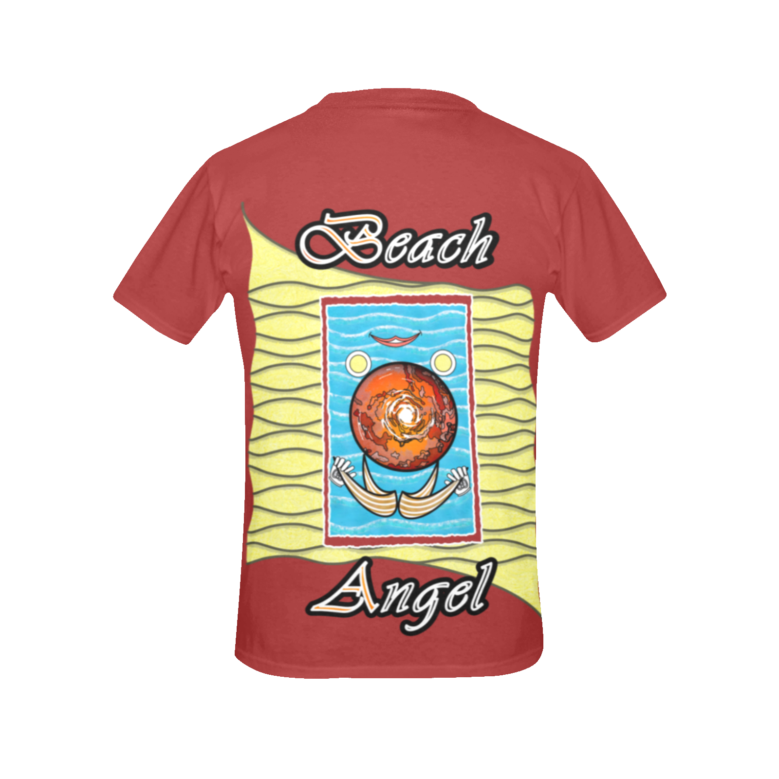 Women's Crew Neck T-Shirt brown 165042042 Beach Angel - Image 4