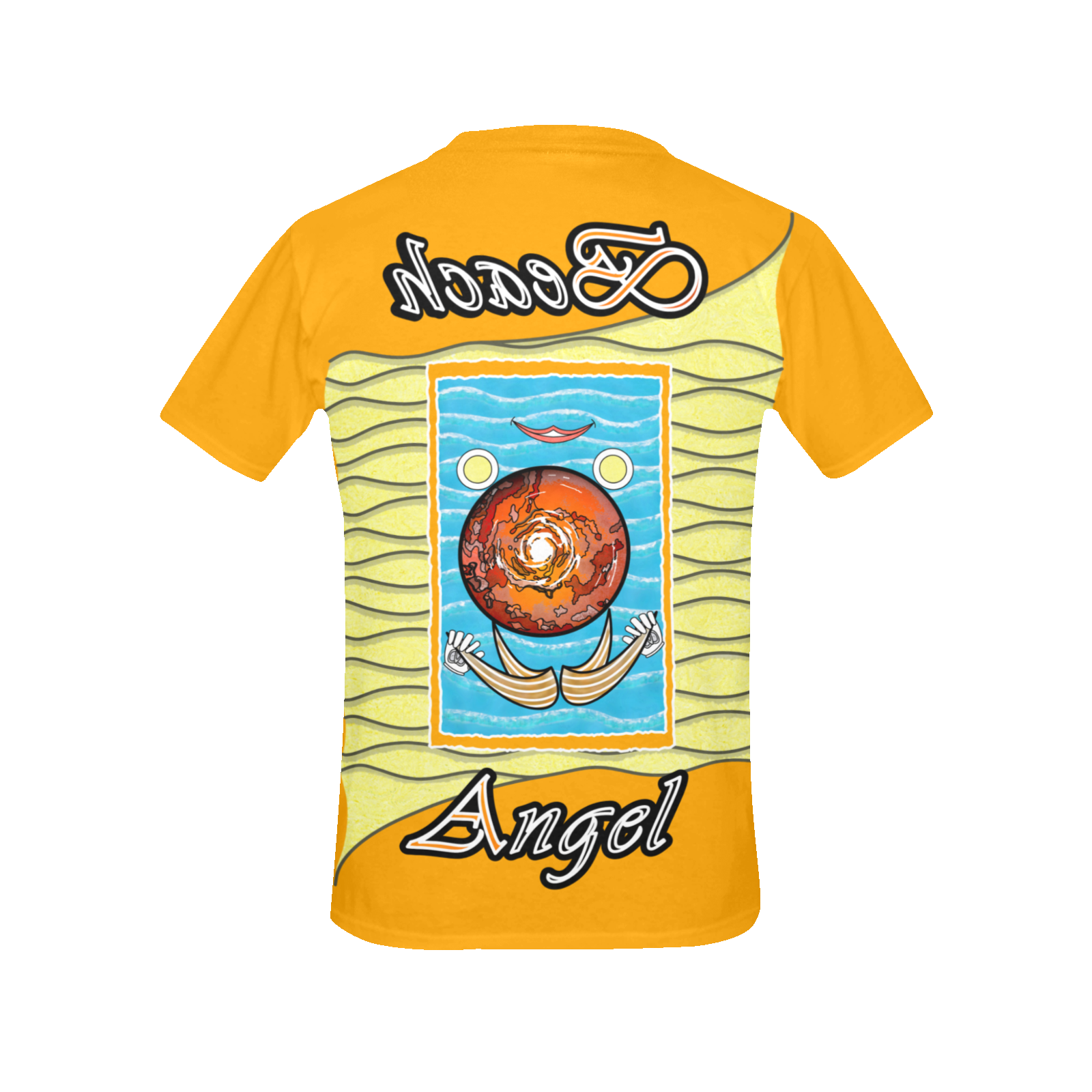 Women's Crew Neck T-Shirt orange 255165000 Beach Angel (USA) - Image 4