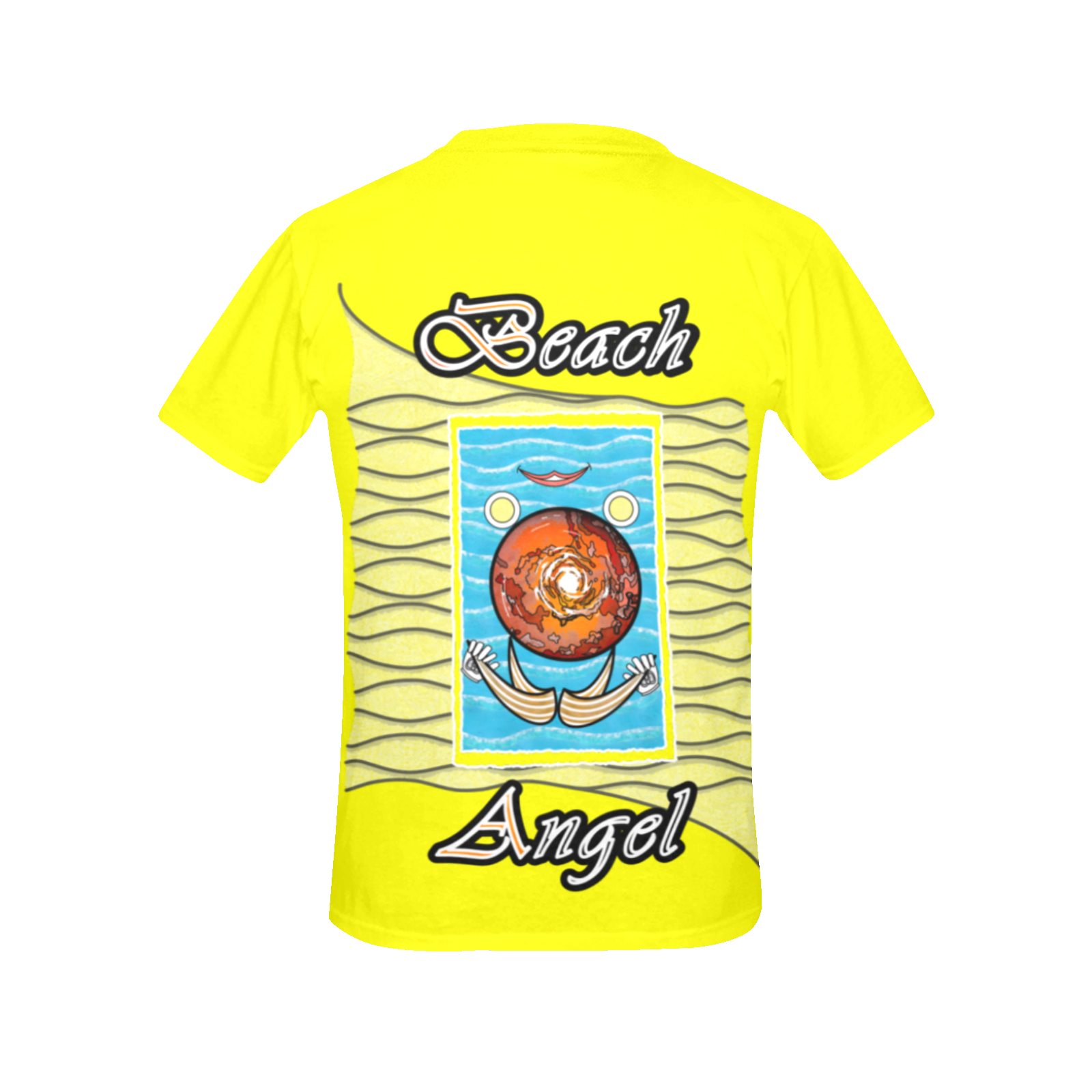 Women's Crew Neck T-Shirt yellow 255255000 Beach Angel - Image 4