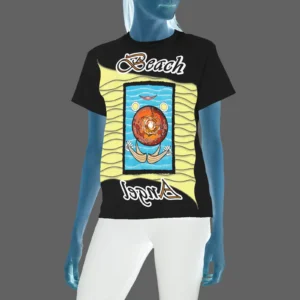 Women's Crew Neck T-Shirt black 000000000 Beach Angel (USA)