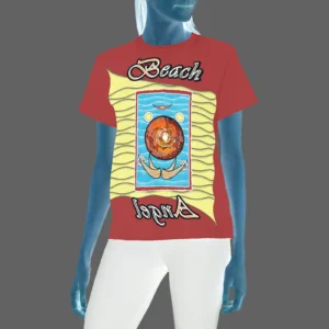 Women's Crew Neck T-Shirt brown 165042042 Beach Angel (USA)