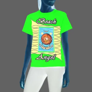 Women's Crew Neck T-Shirt green 000255000 Beach Angel