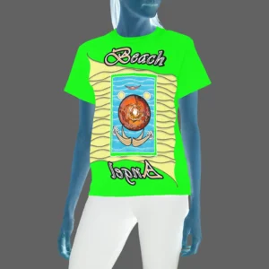 Women's Crew Neck T-Shirt green 000255000 Beach Angel (USA)