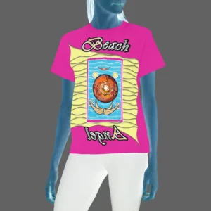 Women's Crew Neck T-Shirt pink 255020147 Beach Angel (USA)