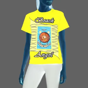 Women's Crew Neck T-Shirt yellow 255255000 Beach Angel