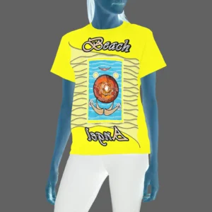 Women's Crew Neck T-Shirt yellow 255255000 Beach Angel (USA)