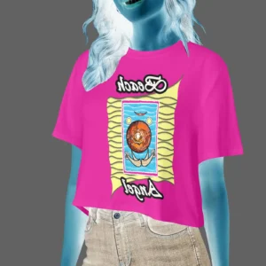 Women's Cropped T-shirt pink 255020147 Beach Angel
