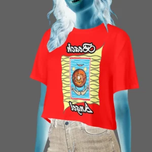 Women's Cropped T-shirt red 255000000 Beach Angel