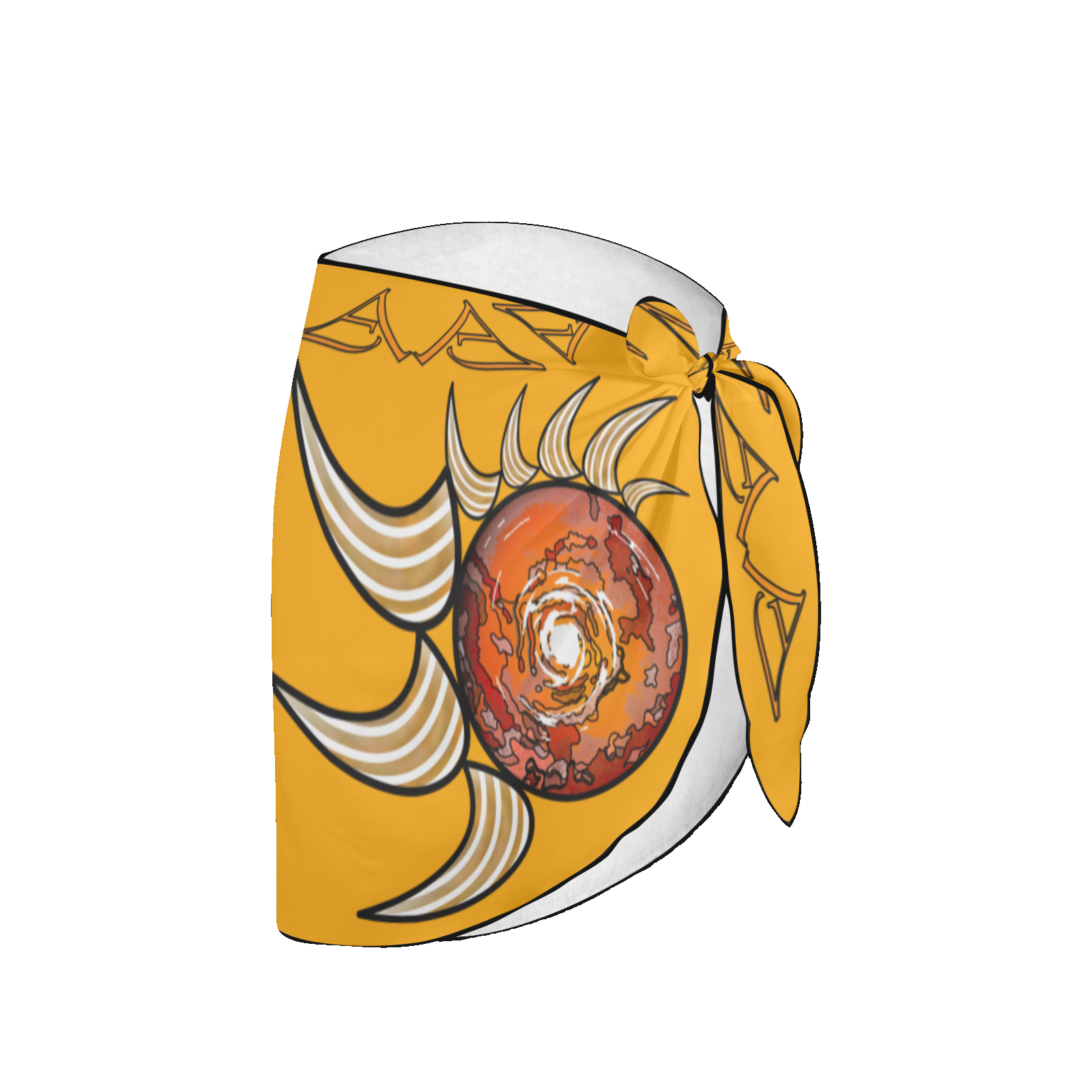 Women's beach sarong wrap orange 255165000 (USA) - Image 4