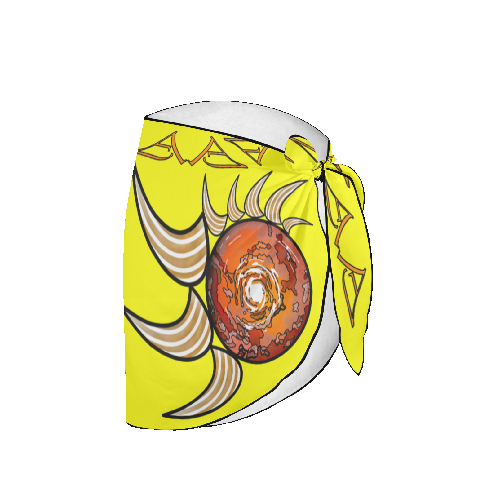 Women's beach sarong wrap yellow 255255000 (USA) - Image 4