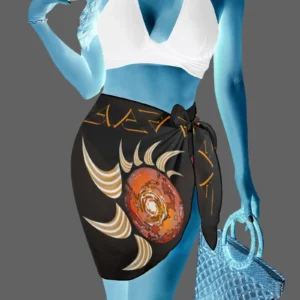 Women's beach sarong wrap black 000000000 (USA)