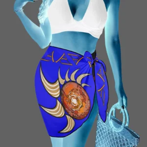 Women's beach sarong wrap blue 000000255 (USA)