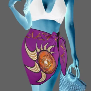 Women's beach sarong wrap purple 128000128 (USA)