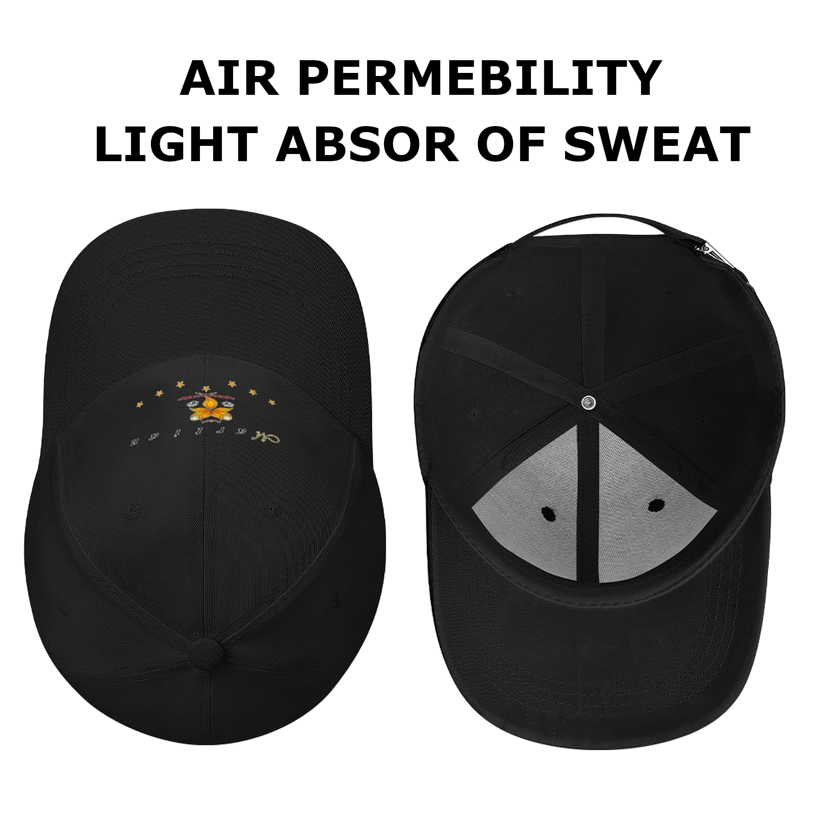 Baseball Cap black 000000000 like Embroidered Martian - Image 4