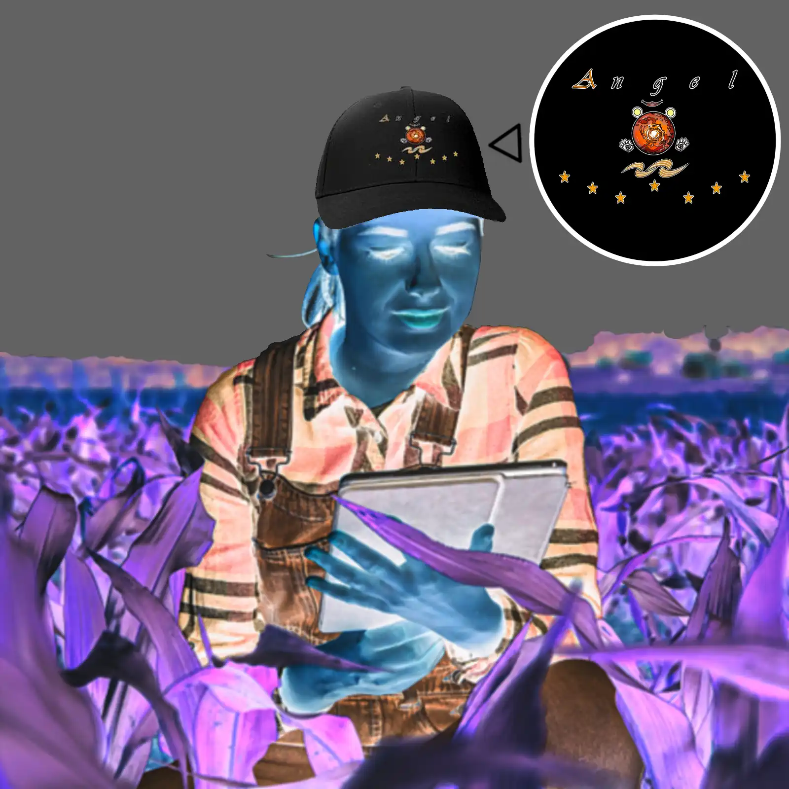 Baseball Cap black 000000000 like Embroidered Angel