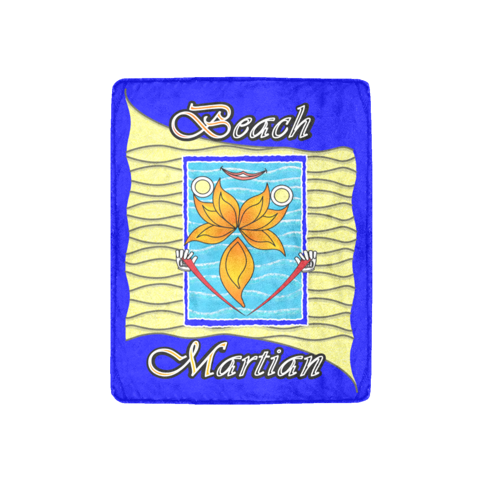Micro Fleece Blanket 30x40 blue 000000255 Beach Martian (USA) - Image 3