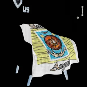 Micro Fleece Blanket 30x40 white 255255255 Beach Angel (USA)