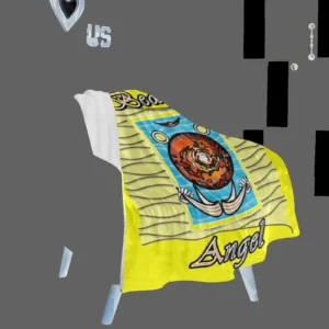 Micro Fleece Blanket 30x40 yellow 255255000 Beach Angel (USA)
