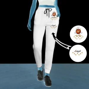 Women's Sweatpants white 255255255 like Embroidered Angel