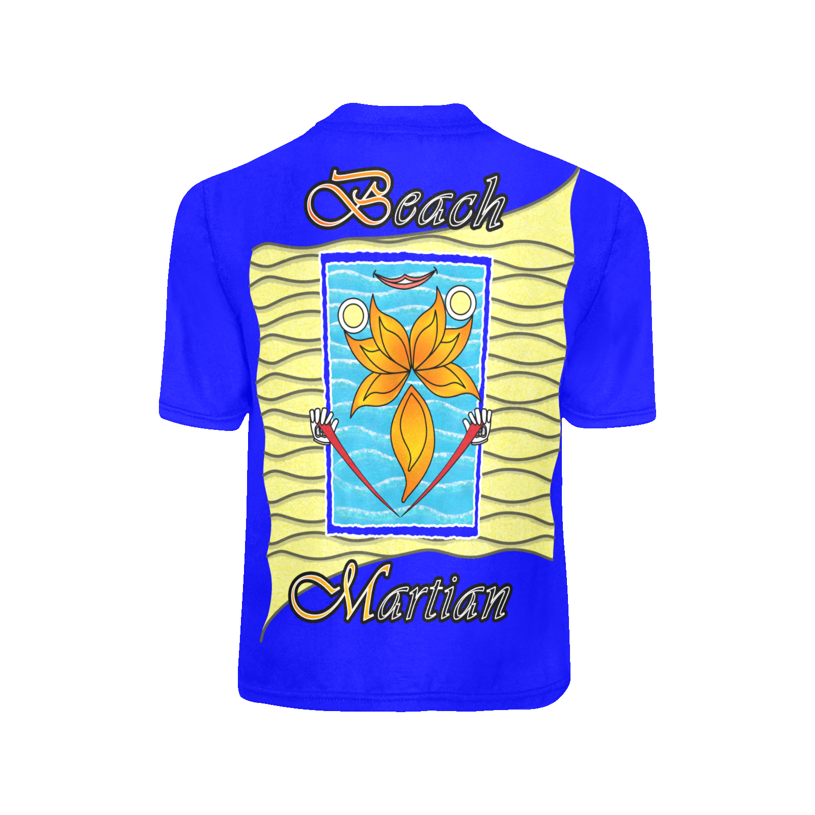 Little boy's crew neck T-shirt blue 000000255 Beach Martian (USA) - Image 4