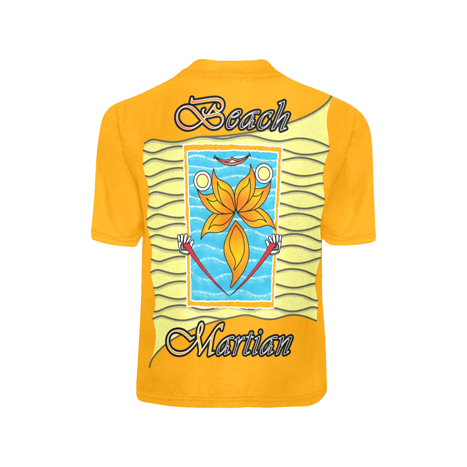 Little boy's crew neck T-shirt orange 255165000 Beach Martian (USA) - Image 4